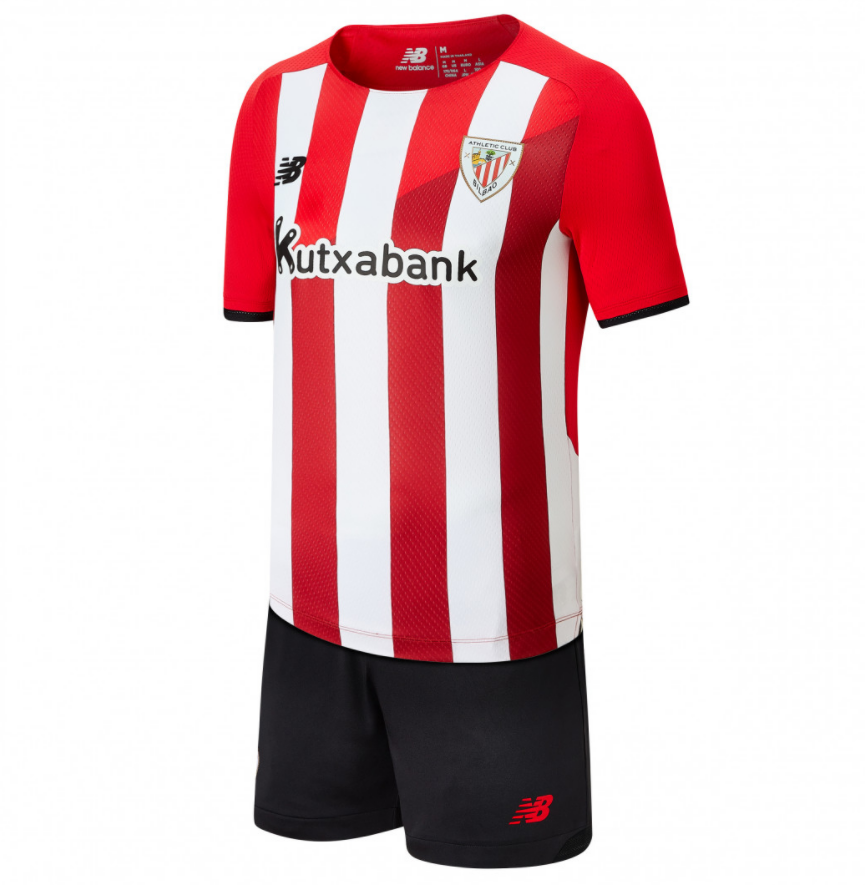 Kids Athletic Bilbao 2021/22 Home Soccer Kits Shirt With Shorts